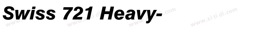 Swiss 721 Heavy字体转换